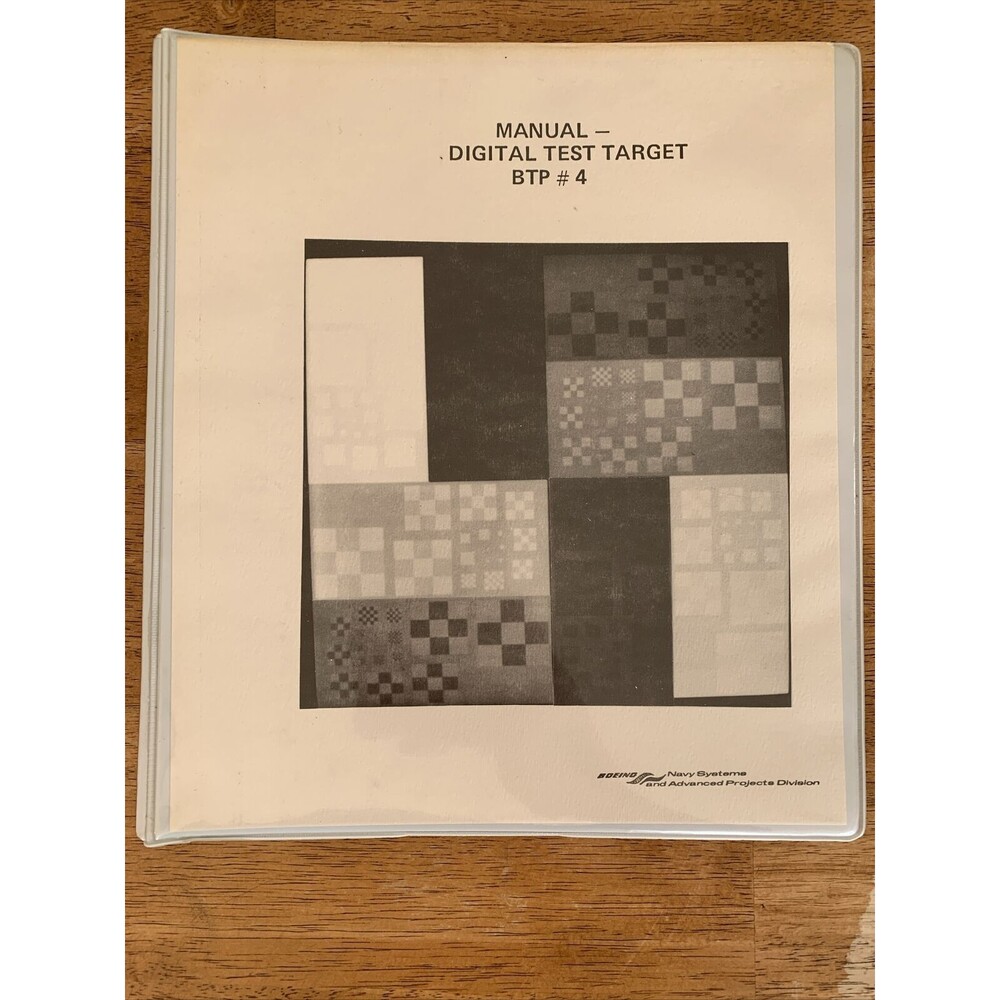 Manual Digital Test Target BTP #4 Boeing Navy Systems Advanced Projects Division